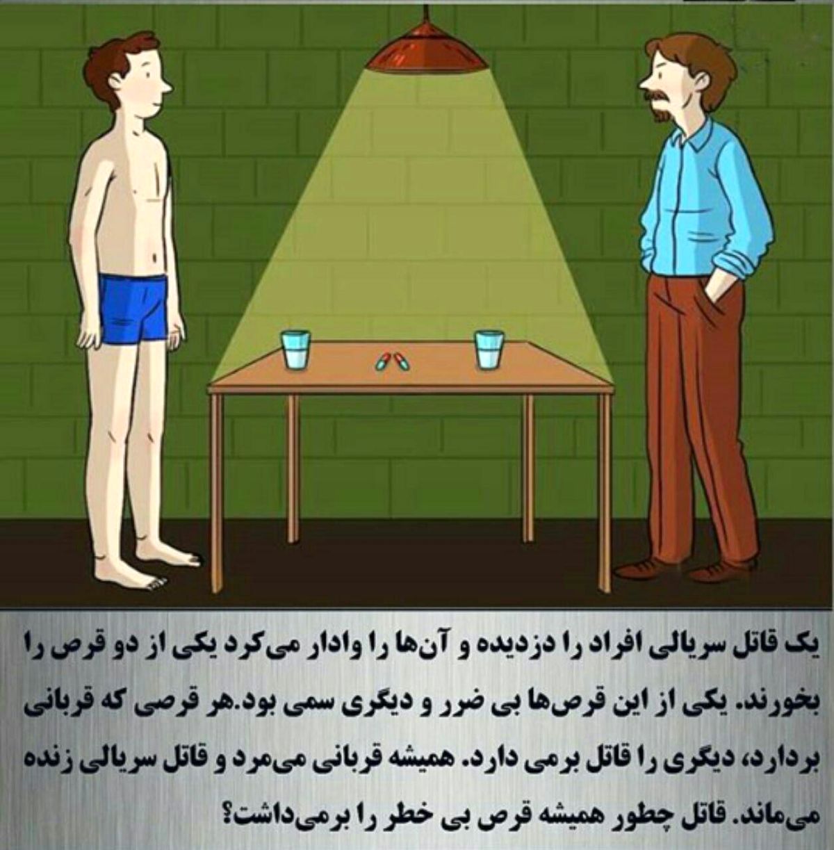 تست هوش | چرا قاتل سریالی در بازی مرگ همیشه زنده می ماند؟ + پاسخ